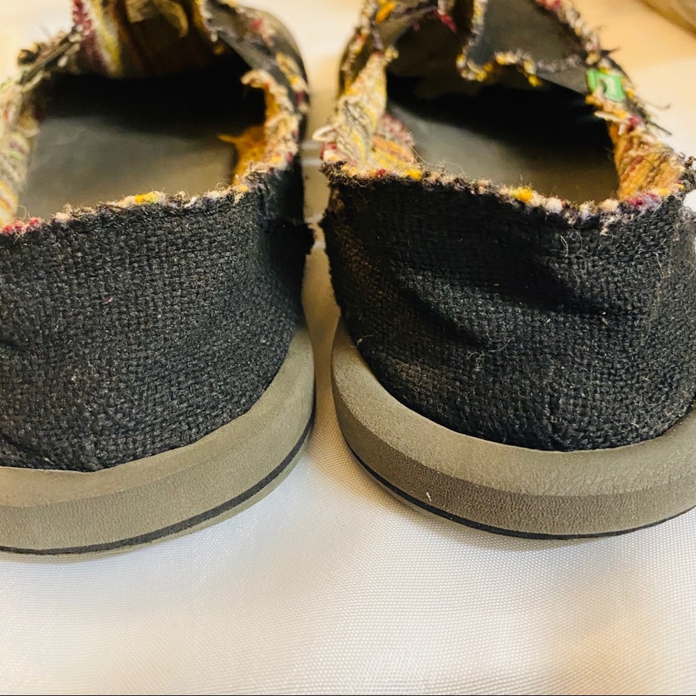 Sanuk Women’s Sidewalk Surfer Black W/ Multi Sz 8 - Picture 13 of 15